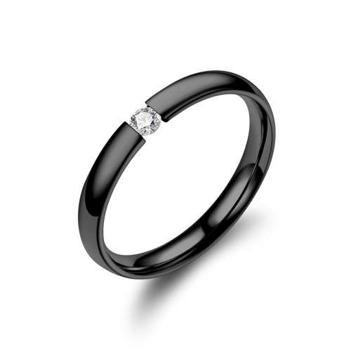 Titanium 0.10ct Cubic Zirconia Solitaire Wedding Band. Ring Size 6,7,8,9,10,11,12